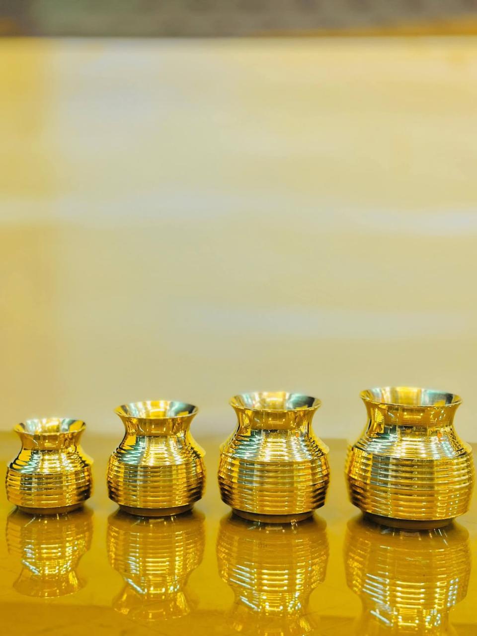 Graduated Brass Kalash Set of 4