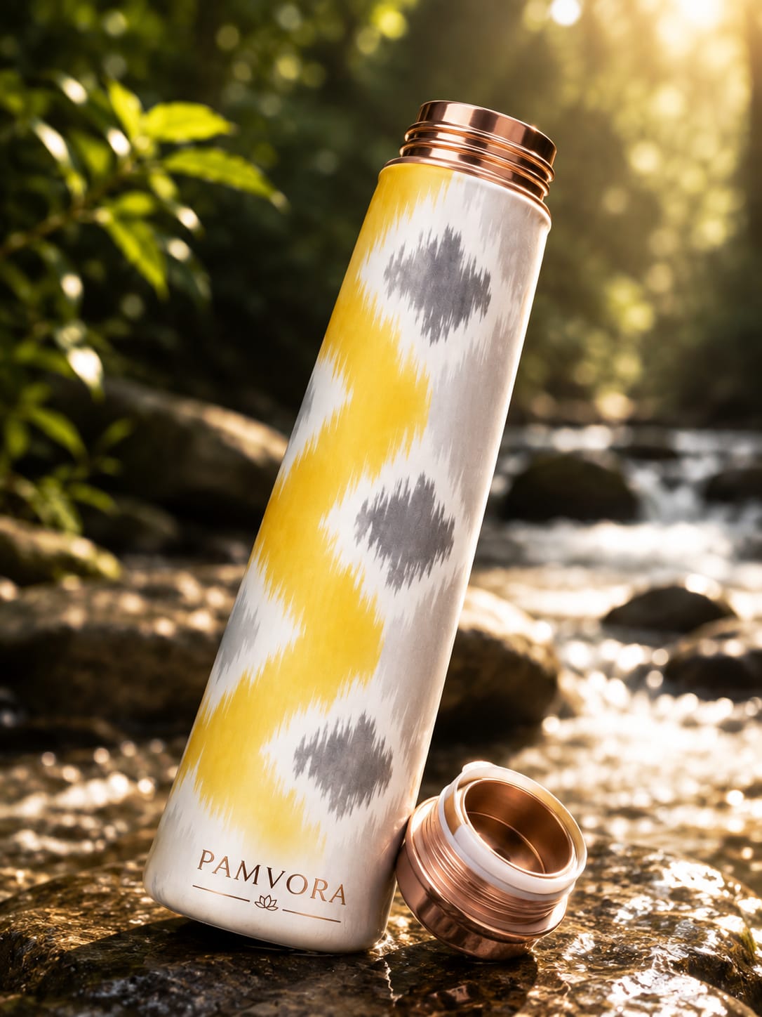 Sunrise Ikat Copper Water Bottle