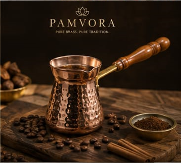 Turkish Coffee Pot — Wooden Handle